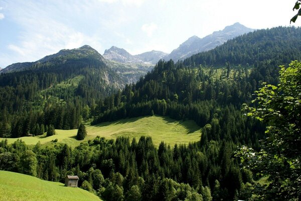 Австрия Тироль Хинтерхорнбах пейзаж