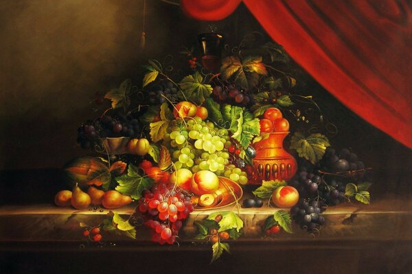картина Натюрморт рисунок dijitalart фрукты