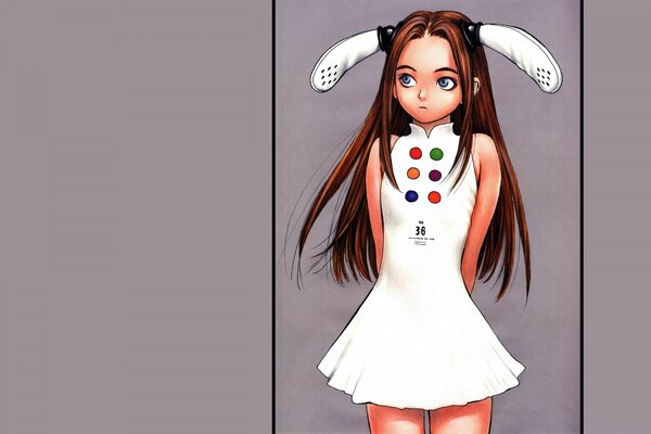 Девушка с кролика уши рисунок, аниме