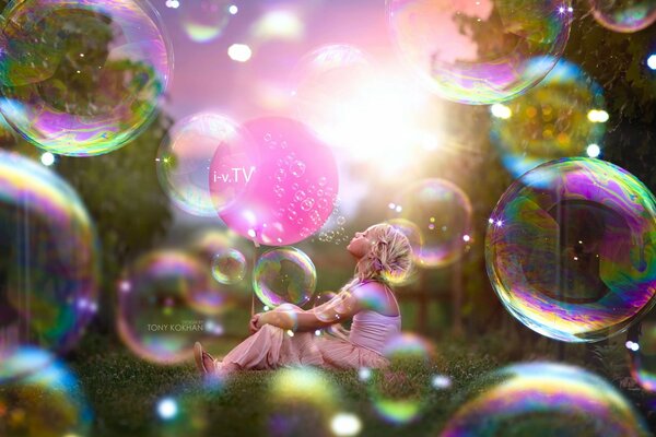 Малыш девочка пузыри мировые стилю 2015 дизайн Тони Кохан