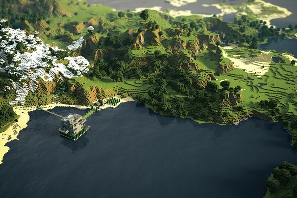 Minecraft пейзаж