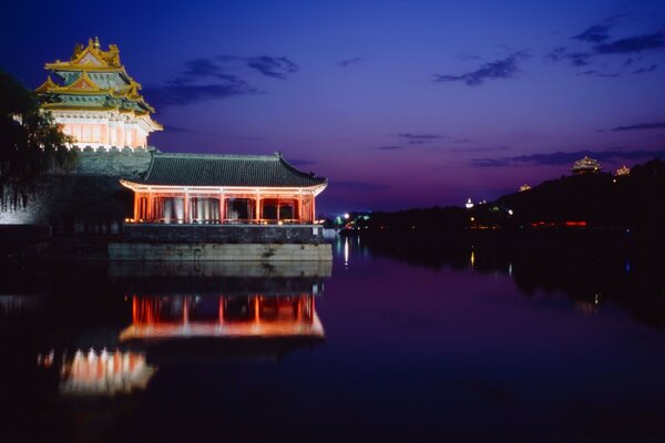 Пекин в ночное время