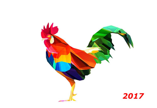 Разноцветный петух 2017 обои новый год 2 000px × 1 374px