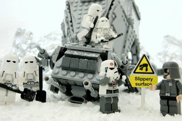 lego звездные войны скользкой поверхности клоны скользкая поверхность зима