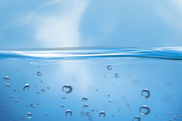 минимализм пузыри пузырь капля капли вода голубой