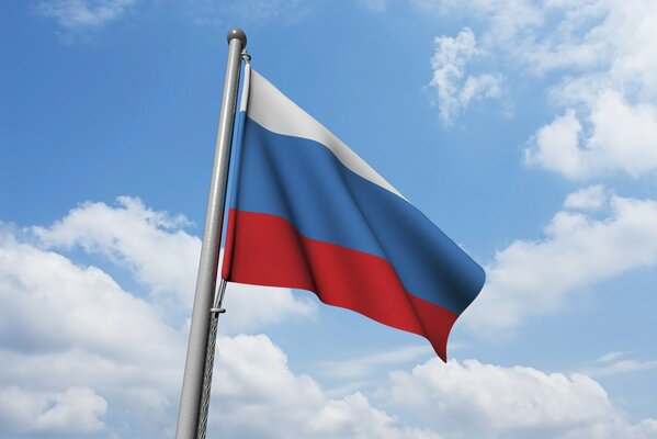 россия флаг ветер небо флаг россии фон российский флаг