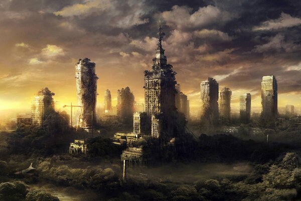 постапокалипсис город руины