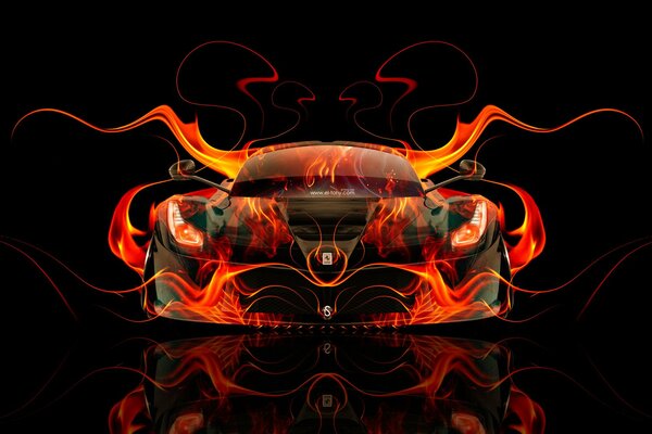тони кохан ferrari laferrari пожар автомобиль оранжевый черный абстрактные гибрид el тони автомобили фотошоп обои дизайн искусство стиль абстракт феррари лаферрари ферари лаферари вид спереди огненная