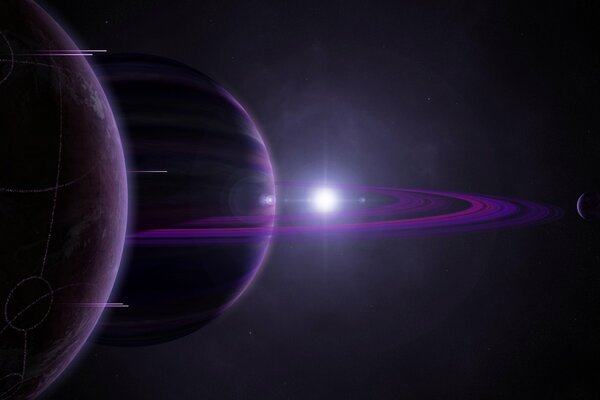 бесконечность звездная система планеты звезда гигант кольца