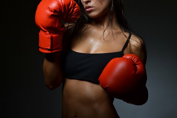 сексуальный боксерские перчатки женщина горячая бокс