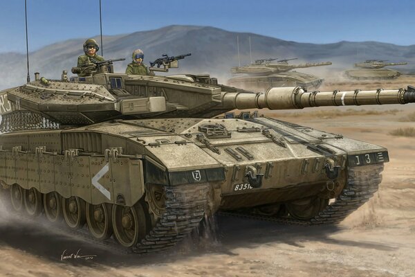 арт танк меркава мк iii d основной боевой израиля ивр колесница калибр и марка пушки 120-мм mg253 .