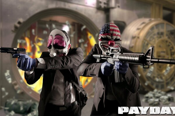 payday 2 amcar оружие бандиты ограбление overkill software 505 игр