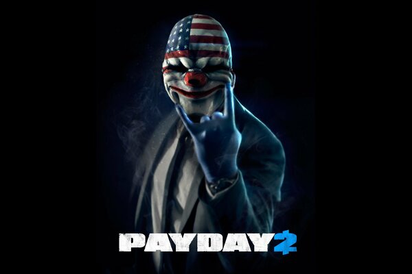 payday 2 ограбление маска черный фон