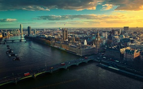 Westminster, London, cityscape, building, England, River Thames