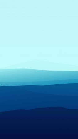 лес, туман, 4k, 5k, iPhone обои, голубой (vertical)