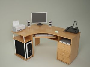 Компьютерный стол цвета ольха