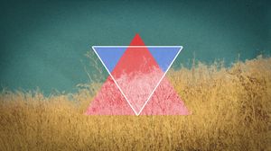 Превью обои треугольник, абстракция, светлый, трава