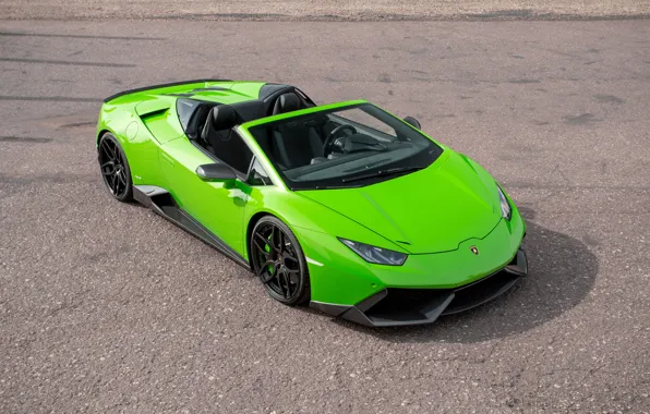 Обои Lamborghini, tuning, Spyder, Novitec, автомобиль, суперкар, Torado, ламбо, car, green, Huracan