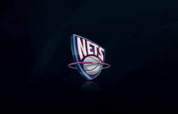 Обои Синий, Баскетбол, Фон, Логотип, NBA, Джерси, Сетки, New Jersey Nets