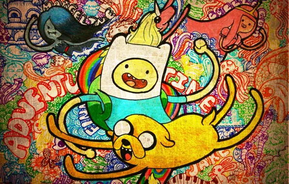 Обои Adventure Time, Время Приключений, Фин, Джейк