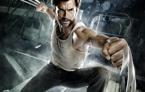 Обои Росомаха, Люди Икс: Начало, Hugh-Jackman, герой, кулаки, металл, когти
