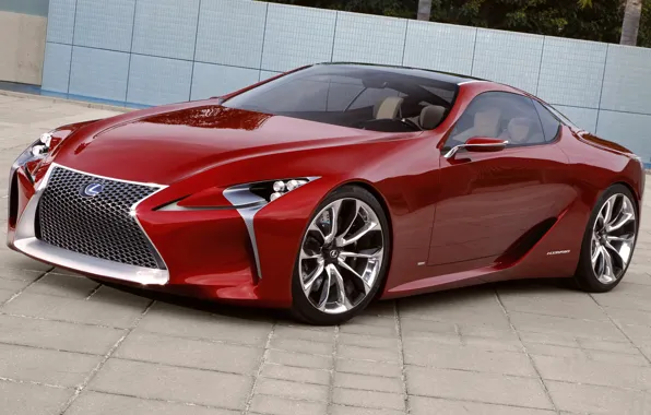 Обои красный, концепт, Lexus, лексус, Concept, LF-LC