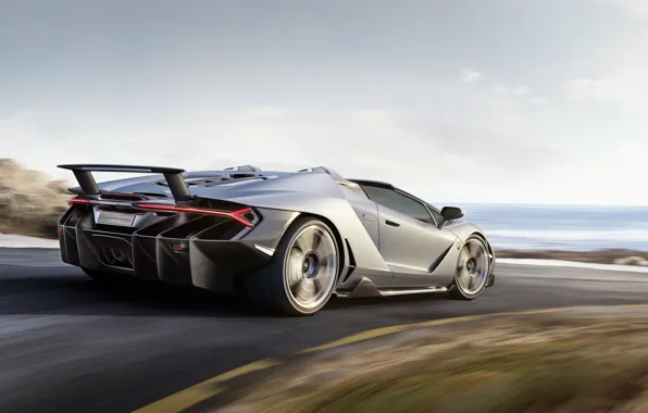 Обои Roadster, Lamborghini, скорость, ламборгини, дорога, speed, Centenario, car, авто, небо