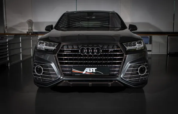 Обои ABT, черный, Black, ауди, морда, Audi