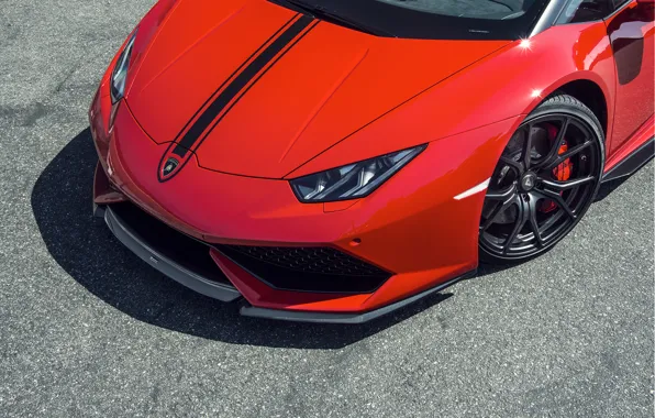 Обои Lamborghini, Red, красная, ламборджини, 2015, Huracan, хуракан
