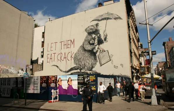 Обои Graffiti, Banksy, Rat