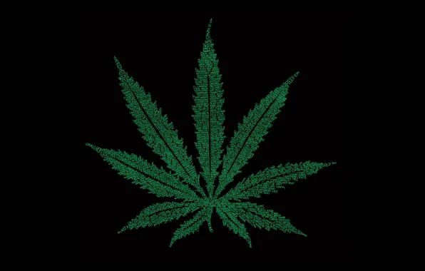Обои марихуана, слова, лист