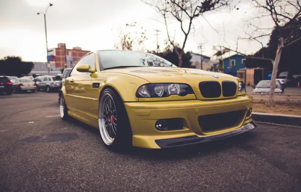 Обои золотая, gold, BMW, бмв, E46