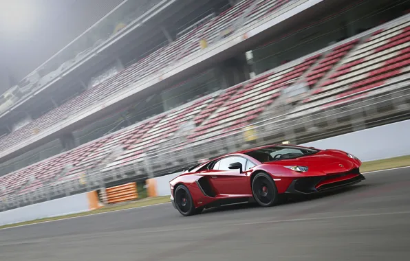 Обои red, Lamborghini, скорость, track, Aventador, автомобиль, speed, трасса, LP 750-4, Superveloce, car
