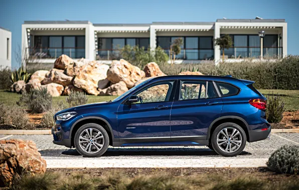 Обои 2015, xDrive, Sport Line, F48, бмв, паркетник, синий, BMW, камни