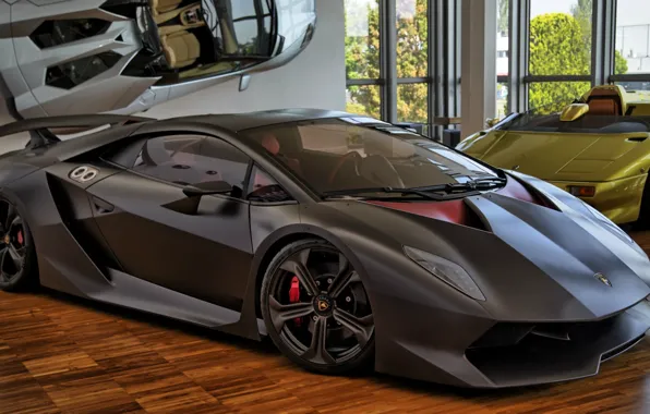 Обои Sesto Elemento, Lamborghini, carbon, supercar, Сант'Агата-Болоньезе, Музей Lamborgini