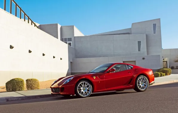 Обои красная, GTB, 599, феррари, Ferrari