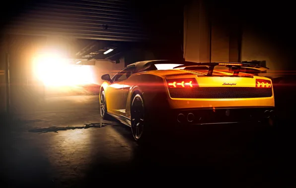 Обои Lamborghini, Superleggera, Gallardo, Sun, Yellow, LP570-4