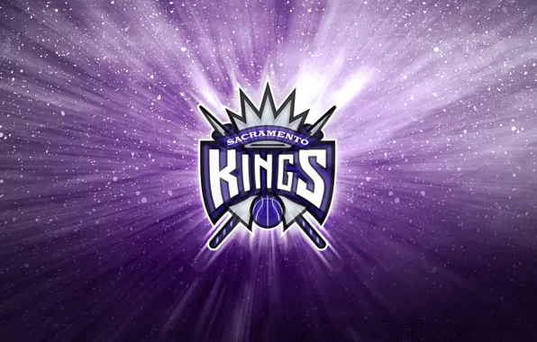 Обои Баскетбол, Фон, Логотип, Фиолетовый, NBA, Sacramento Kings, Короли, Сакраменто