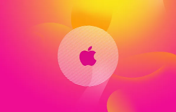 Обои цвета, Hi-Tech, градиент, apple, логотип, logo