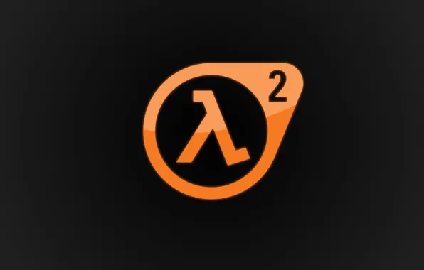 Обои Logo, Valve, Half-Life 2, Game, Lambda, Халф-Лайф, orange, лямбда, логотип