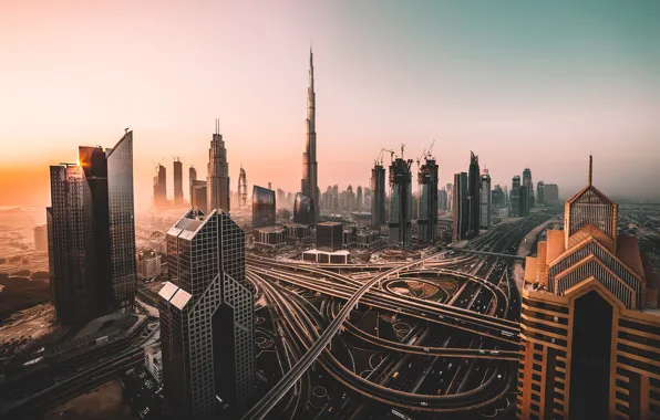 Обои UAE, ОАЭ, небоскрёбы, Dubai, город, Дубай