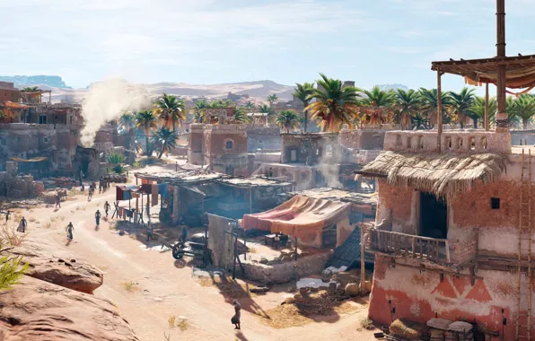 Обои Assassin's Creed Origins, Египет, Поселение