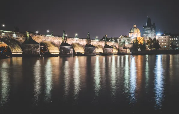 Обои Прага, Чехия, Карлов мост, Charles Bridge, Prague, Czech Republic