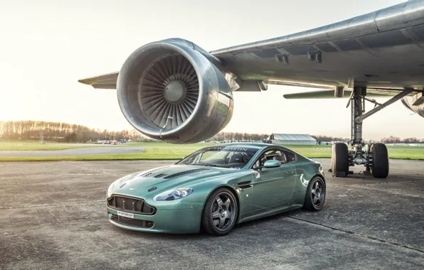Обои airplane, turbine, Vantage, Aston martin