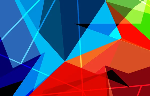 Обои треугольник, краски, угол, объем, узор, линия
