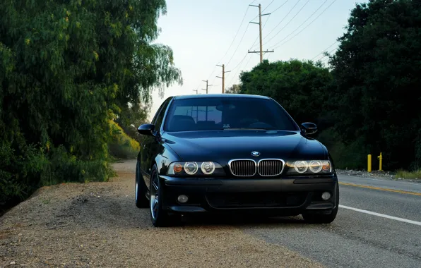 Обои Black, E39, BMW