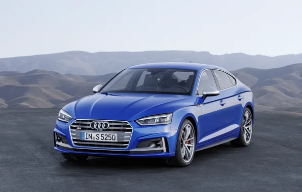 Обои German, S5, A5, Blue, 2018, Audi