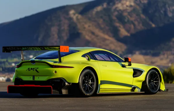 Обои GTE, Aston Martin, вид сзади, гоночное авто, 2018, Vantage