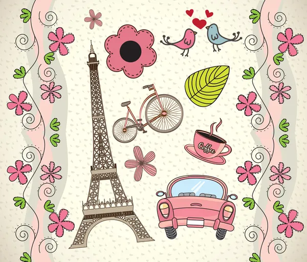 Любовь Париж — стоковый вектор