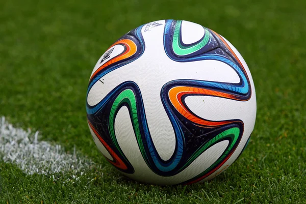 Close-up official FIFA 2014 World Cup ball (Brazuca) — стоковое фото